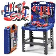 Kids Tool Workbench 76 Set - Kids Tool Set With Electronic Play Drill - Stam Edu - £31.63 GBP