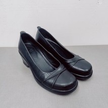Dansko Black Leather Clogs Shoes size 39 US 8.5-9 Nursing Work Shoes - £32.79 GBP