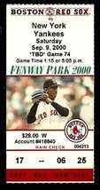 New York Yankees Boston Red Sox 2000 Ticket Stub Andy Pettitte Pedro Martinez - £2.42 GBP