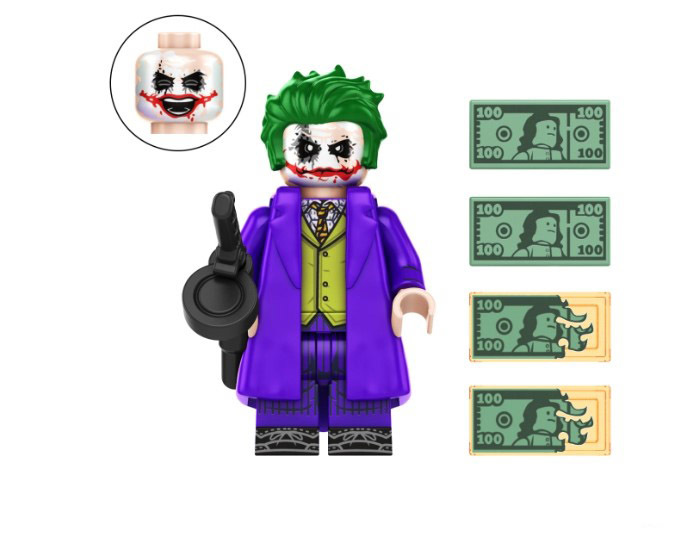 Minifigure Joker Dark Knight With Money Batman Movie US Seller - $7.98
