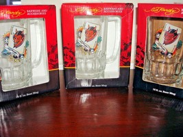 Ed Hardy 16 Fl oz Glass Beer Mug Stein Gambling Devil Joker Card  Box NEW - $12.57