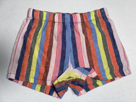 Carter&#39;s Linen-Blend Multicolored Striped Shorts Size 12M NWOT - $11.88