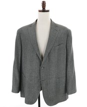 Joseph Abboud Heritage Guabello Linen Wool Sport Coat 46R Green Textured - $55.74