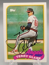 Terry Clark Signed 1989 Topps #129 Autographed Baseball Card - £2.79 GBP