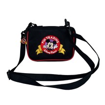 Disney Parks Small Pin Trading Bag Crossbody w/ Strap Mickey Embroidered... - £62.31 GBP