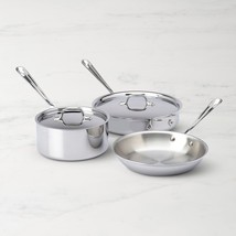 All-Clad d3 Tri-Ply Stainless-Steel 5-Piece Cookware Set. - £210.55 GBP