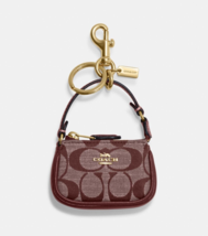 Coach Mini Nolita Key Fob Bag Charm Coin Purse Signature Chambray ~NWT~ CH340 - £61.85 GBP