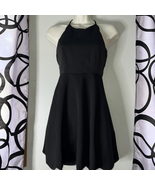 Lulus halter style little black dress with scalloped hemline, extra small - £15.30 GBP