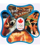 Postcard Die Cut Montreal 1976 Olympics Swimming Boxing Judo Kayak - £7.87 GBP