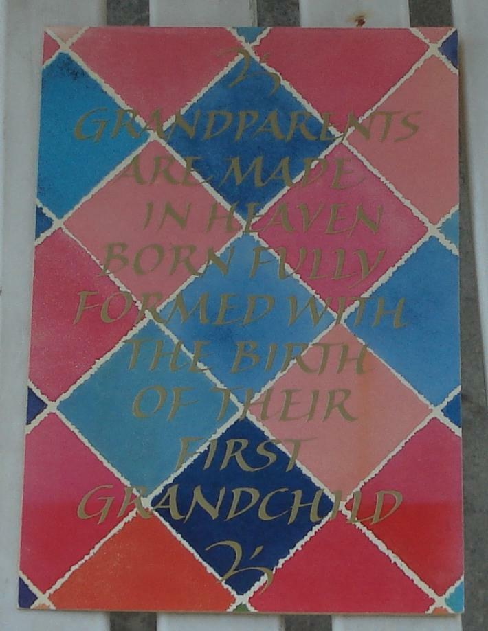 NEVER USED Vintage First Baby Grandchild Greeting Card, GREAT COND - $2.96