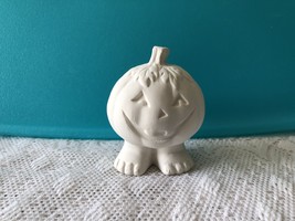 W4 - Pumpkin with Feet Ceramic Bisque You Paint, Unpainted* - €1,53 EUR
