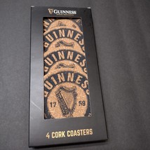 Guinness Cork Coasters (Pack of 4), NIB, Bar Decor, Beer Lover, Man Cave image 3