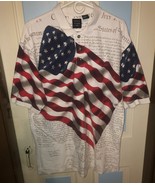 Men&#39;s Cotton Traders Sport Patriotic Polo Shirt-USA Flag-Declaration of ... - $20.30 CAD