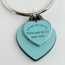 PRISTINE Return to Tiffany &amp; Co LoveStruck Key Ring Keychain in Leather - £315.27 GBP
