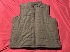 Weatherproof Men’s Puffer Vest XXL Brown Sleeveless Zip Front Outerwear - $17.49