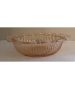 Old Colony Lace Edge Open Lace Ribbed Pink Depression Glass Serving Bowl... - $26.85