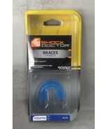 Shock Doctor Double YOUTH Blue Braces Strapless Sports Mouth Guard - $13.40 CAD