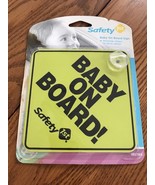 SAFETY 1ST BABY ON BOARD CAR WINDOW SIGN YELLOW Ships N 24h - $9.48 CAD