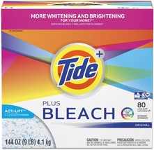 Tide Laundry Detergent Powder with Bleach, Original, 144-oz Box (PGC84998) - $49.99