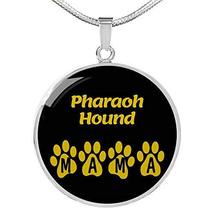 Pharaoh Hound Mama Circle Necklace Stainless Steel or 18k Gold 18-22&quot; Dog Owner  - £43.38 GBP
