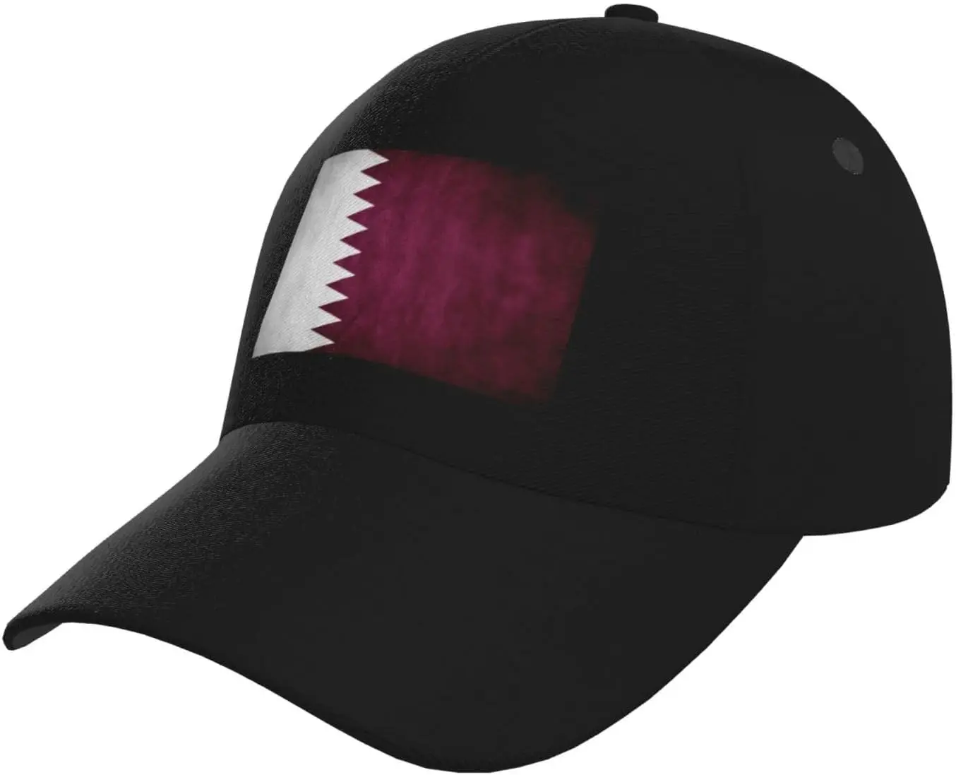 Flag of Qatar Baseball Cap Men Women - Adjustable Classic Plain Hat Black - £14.88 GBP