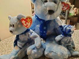 Ty Beanie Babies, Buddies and Jingle Beanies 1999 Holiday Teddy Bears 3 pc. Chri - £32.03 GBP