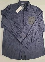 Five Four Mens Size XXL Long Sleeve Polka Dot Button Down Fashion Shirt - £15.47 GBP