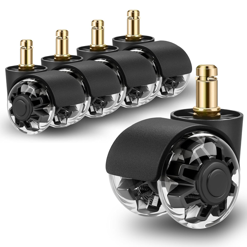 Office Chair Wheels,Set of 5 Replacement Wheels for All Hardwood and Carpet Floo Item image 9