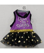 Way To Celebrate Halloween &#39;Drink Up Witches&#39; Dog TuTu Dress Costume, Si... - $20.82 CAD