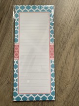Blue &amp; Pink Note Pad Shopping List Magnetic Memo To Do List NEW - $4.33