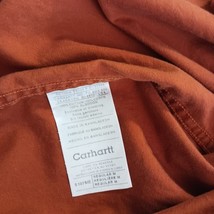 Carhartt S107SIE Men's Burnt Orange Cotton Short Sleeve Button Up Shirt Size M  image 6