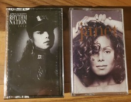 Vintage Janet Jackson Rhythm Nation &amp; Janet Cassette Tape Lot Of 2 - £11.67 GBP