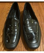 Donald Pliner &#39;Halia&#39; Black &amp; Patent Leather Insert Flat Loafer 6.5M NWOT - €22,89 EUR