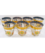 Vintage Culver Charm Bracelet Double Old Fashioned Glasses Set of 7 - $319.32 CAD
