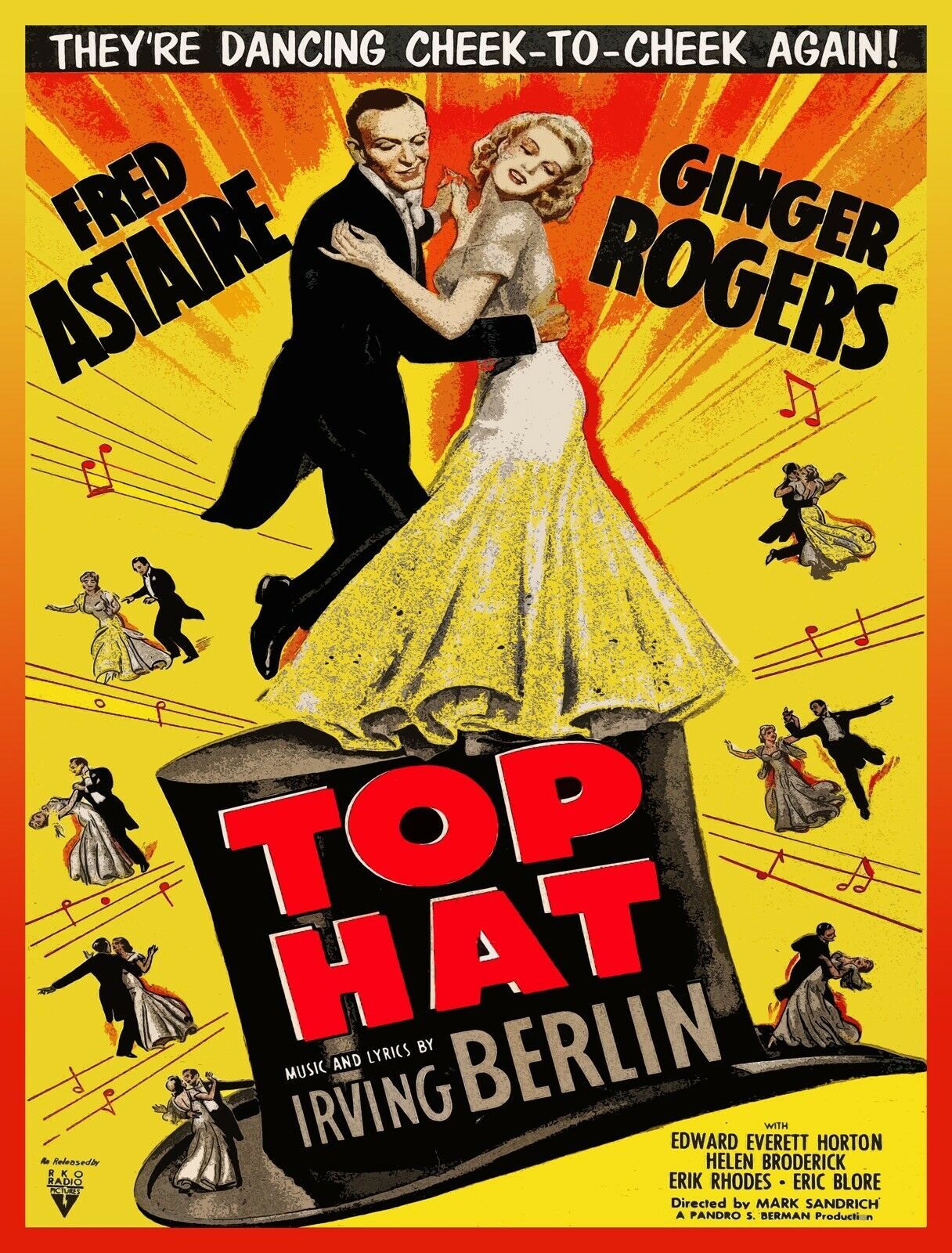 Decorative Poster.Interior wall art design.Home decor.Top hat dance movie.11476