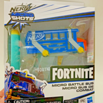 NERF Gun Micro Shots Fortnite Battle Bus Blue Epic Games Hasbro NEW - £7.97 GBP