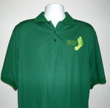 Barefoot Refresh Wine Spritzer Polo Shirt Mens Large Green Poly Embroide... - $22.72