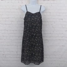 Express Compagnie Internationale Slip Dress Womens 3/4 Black Floral Vintage Y2K - £19.97 GBP