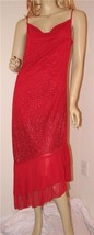 My Michelle Dress Large Red Spaghetti Strap Lace Overlay NEW Holidays Parties - £34.90 GBP