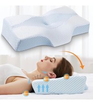 Memory Foam Pillow for Sleeping, Cervical Pillow for Neck Pain Relief,... - £19.18 GBP