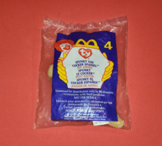 VINTAGE MCDONALD&#39;S HAPPY MEAL TOY TY BEANIE SPUNKY THE COCKER SPANIEL NEW - $2.31
