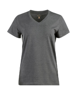 Blue Mountain YKL-9072 Women&#39;s Short Sleeve V-Neck T-shirt, Heather Gray... - $30.22 CAD