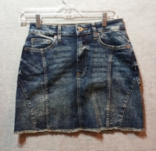 Arizona Jean Co Womens Skirt Blue Denim Distressed Short Jean Size 7 Raw... - £11.95 GBP