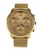 Movado Bold Uomo Placcata Oro Cronografo Quarzo Orologio MB.01.1.34.6215 - £282.81 GBP