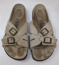Betula Birkenstock Sandals Women&#39;s Size 39 / 8 Leather Cross Strap Buckles VTG - £31.57 GBP