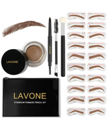 Eyebrow Stamp Stencil Kit, Brow Stamp Trio Kit with Waterproof Eyebrow P... - $15.19