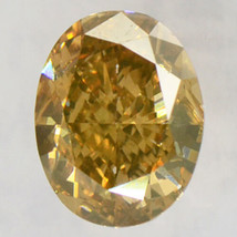 Oval Shape Diamond Natural Fancy Brown Color Loose 0.61 Carat VS2 IGI Certified - £547.55 GBP