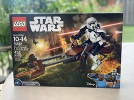 Disney Lego Star Wars Scout Trooper &amp; Speeder Bike 75532 452 Pcs - £173.47 GBP