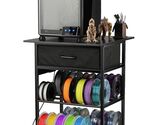 3D Printer Table Filament Storage Rack Stand Shelf Wheels 1-Drawer Power... - $96.97