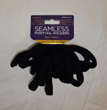 Donna Brand Seamless PonyTail Holders Black Small 2 Packs 24 Ponytails - £10.63 GBP